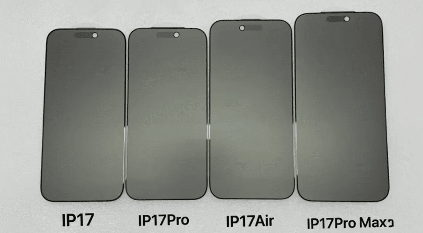  Queste dovrebbero essere le pellicole protettive trapelate per iPhone 17